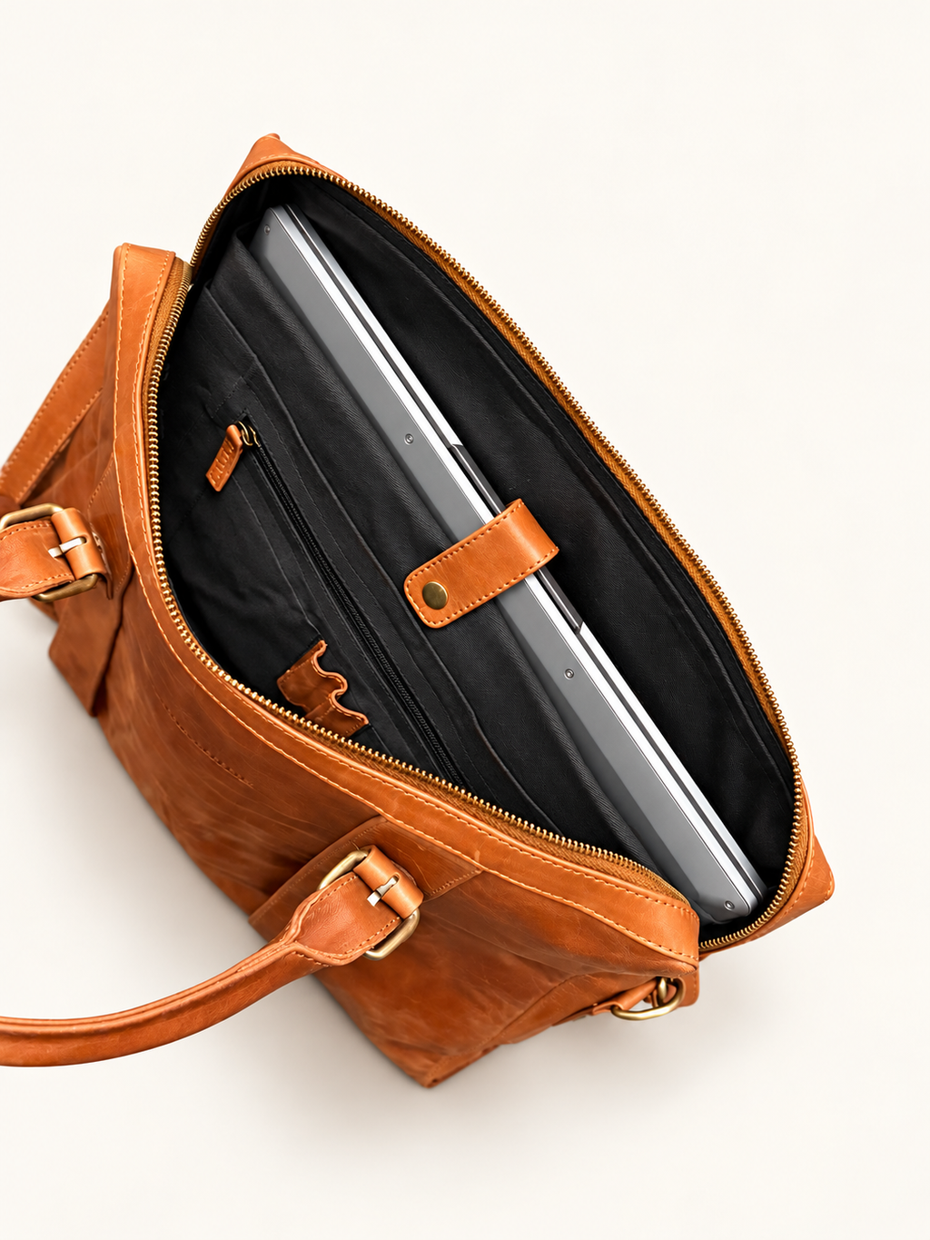 AURAHIDE Heritage Executive Leather Briefcase & Wallet Set