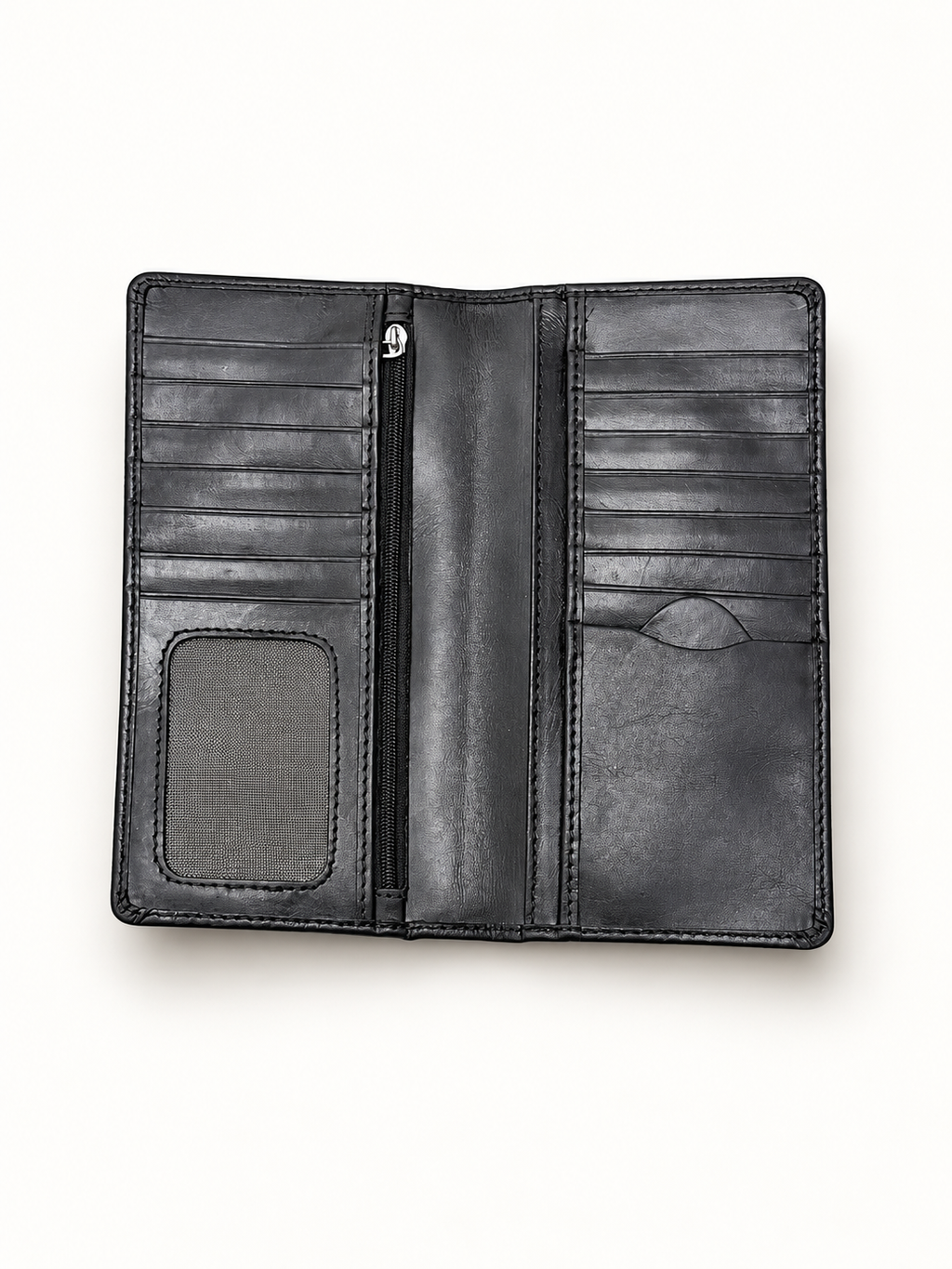 AURAHIDE Executive Full-Grain Leather Long Wallet