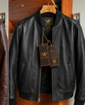 AURAHIDE Urban Black Bomber Jacket